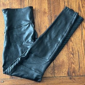 Spanx Moto Leather Leggings - EUC